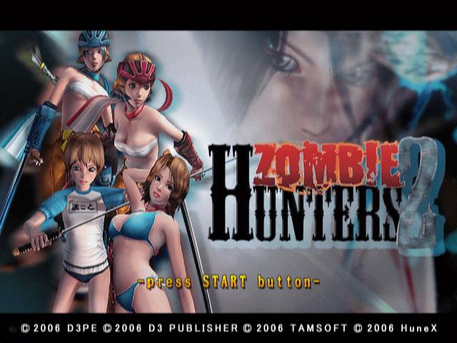 Zombie Hunters 2 title screen for Playstation 2