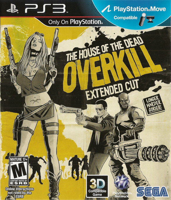 The House Of The Dead: Overkill Extended Cut box art for Playstation 3