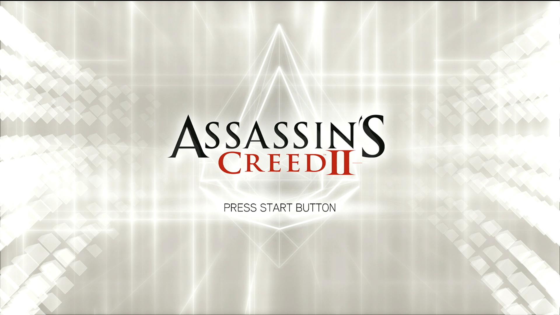 Assassin's Creed II title screen for Playstation 3