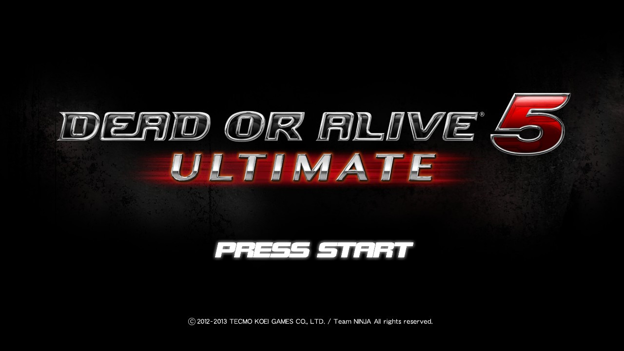 Dead Or Alive 5 Ultimate title screen for Playstation 3