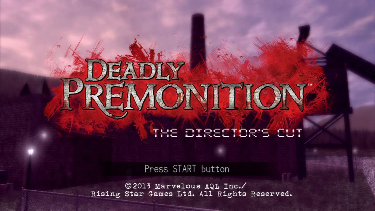 Deadly Premonition: Director's Cut [Favoritos] title screen for Playstation 3