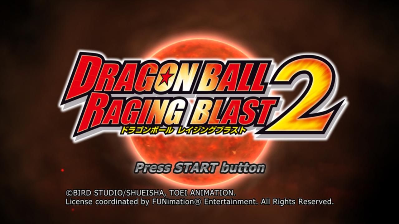 Dragon Ball: Raging Blast 2 title screen for Playstation 3