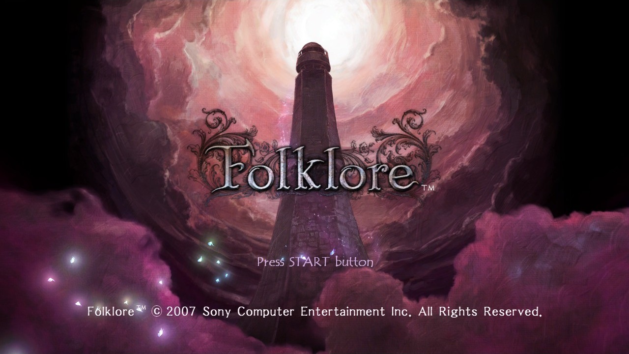 Folklore title screen for Playstation 3