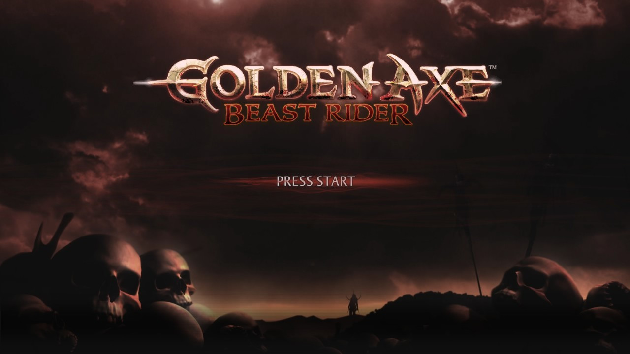 Golden Axe Beast Rider title screen for Playstation 3