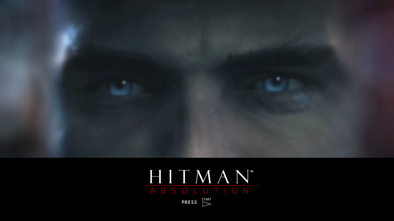 Hitman Absolution title screen for Playstation 3
