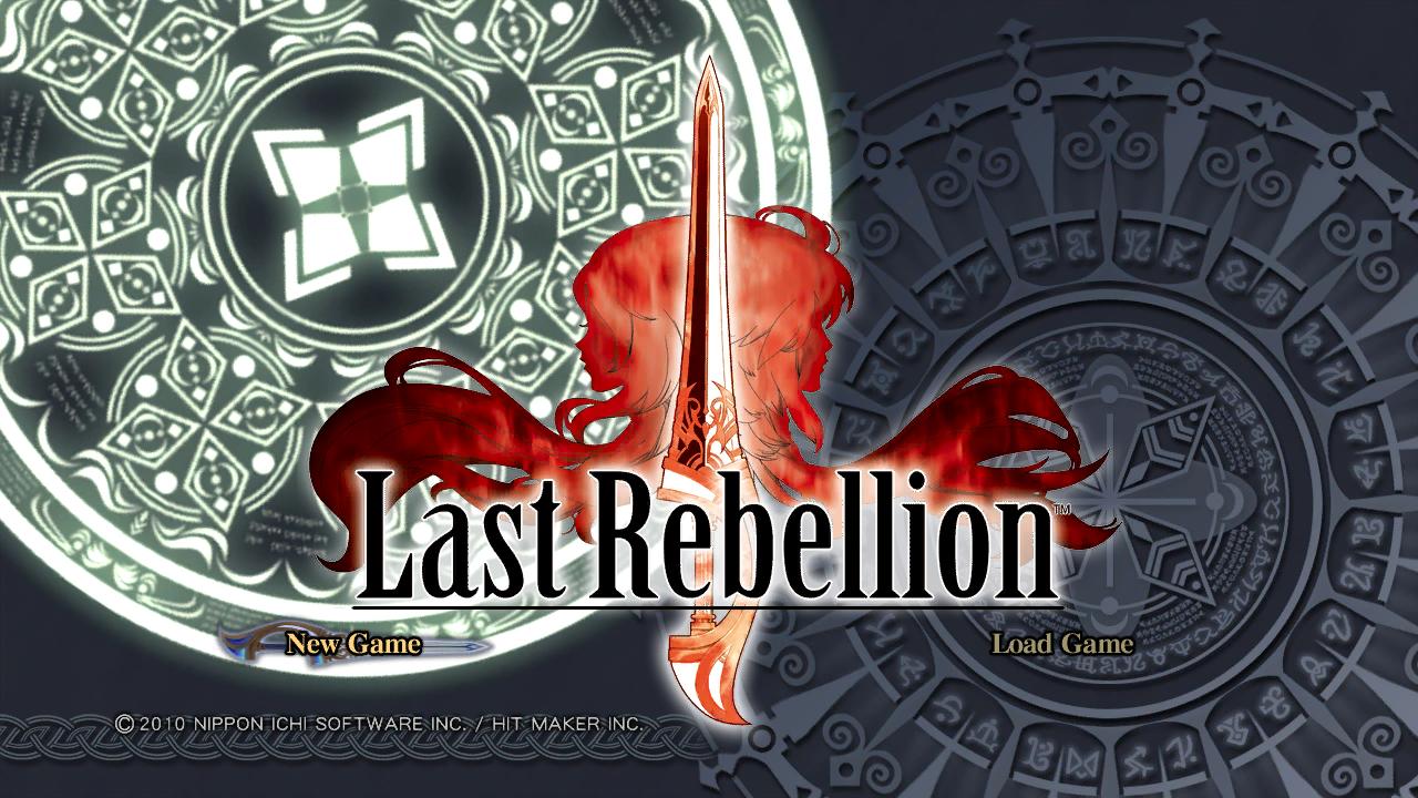 Last Rebellion title screen for Playstation 3
