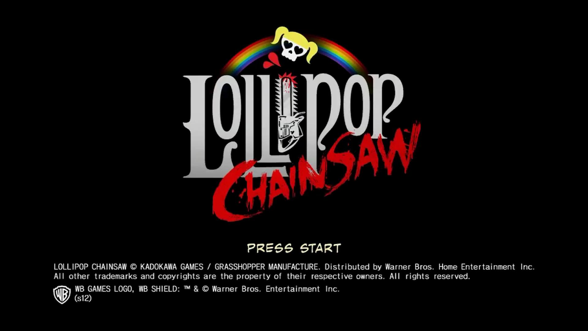 Lollipop Chainsaw title screen for Playstation 3