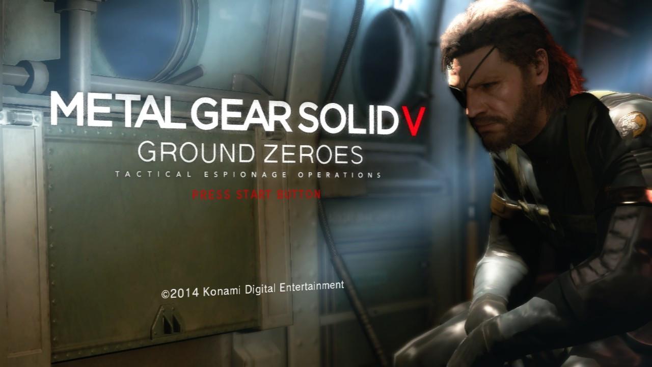 Metal Gear Solid V: Ground Zeroes title screen for Playstation 3