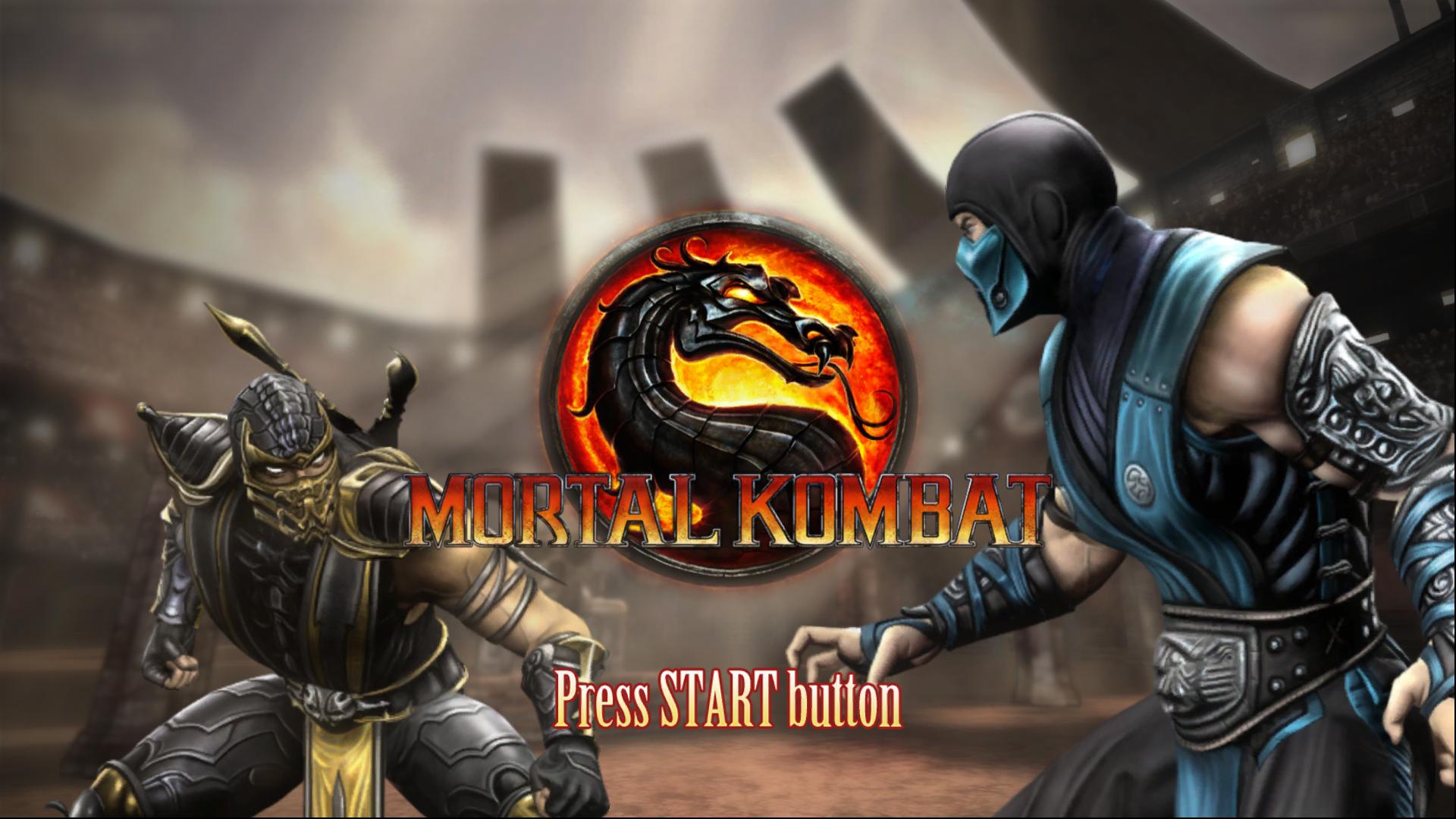 Mortal Kombat title screen for Playstation 3
