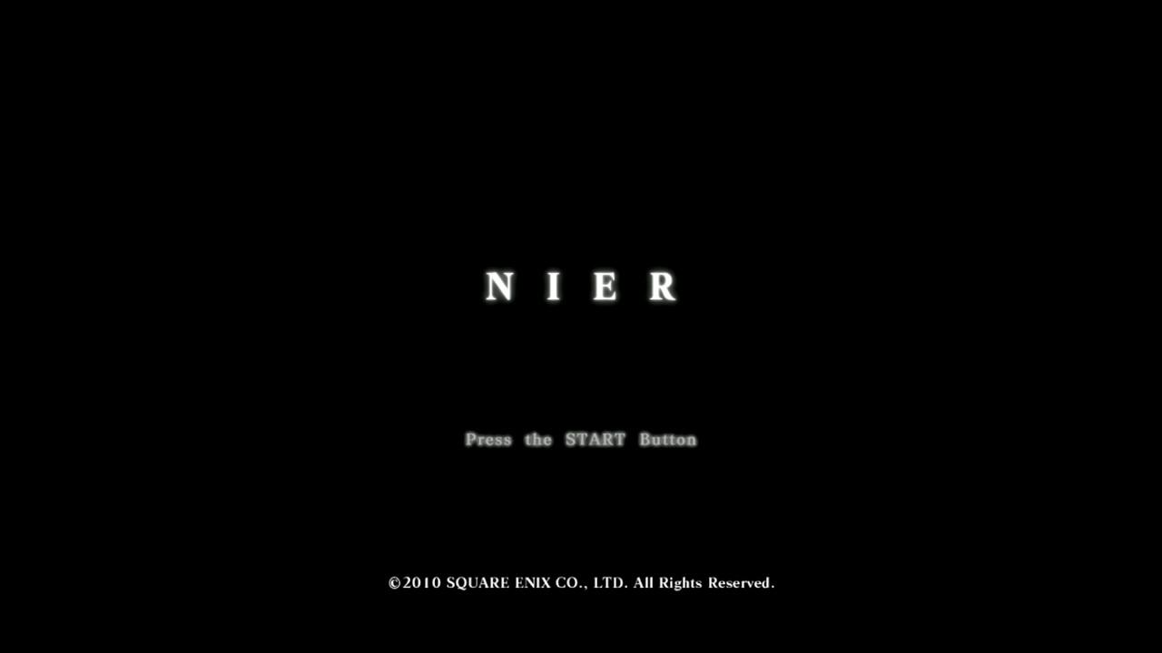 Nier Replicant title screen for Playstation 3