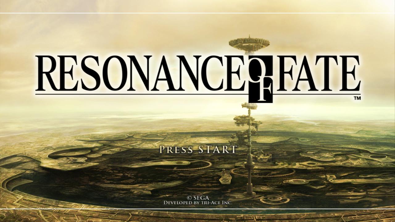 Resonance Of Fate title screen for Playstation 3