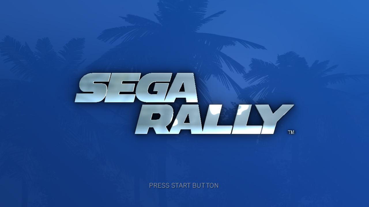 Sega Rally Revo title screen for Playstation 3
