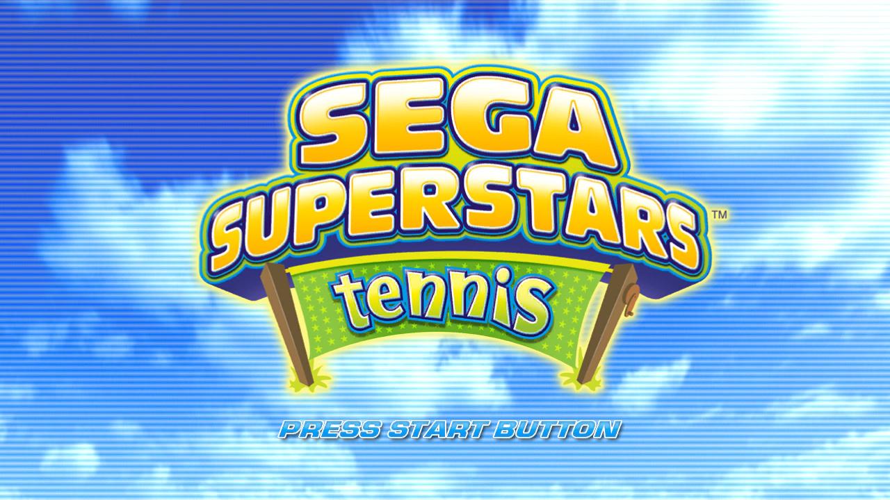 Sega Superstars Tennis title screen for Playstation 3