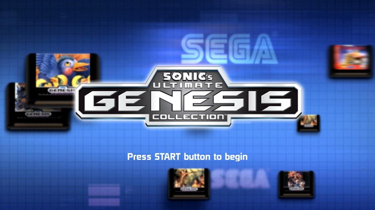 Sonic's Ultimate Genesis Collection title screen for Playstation 3