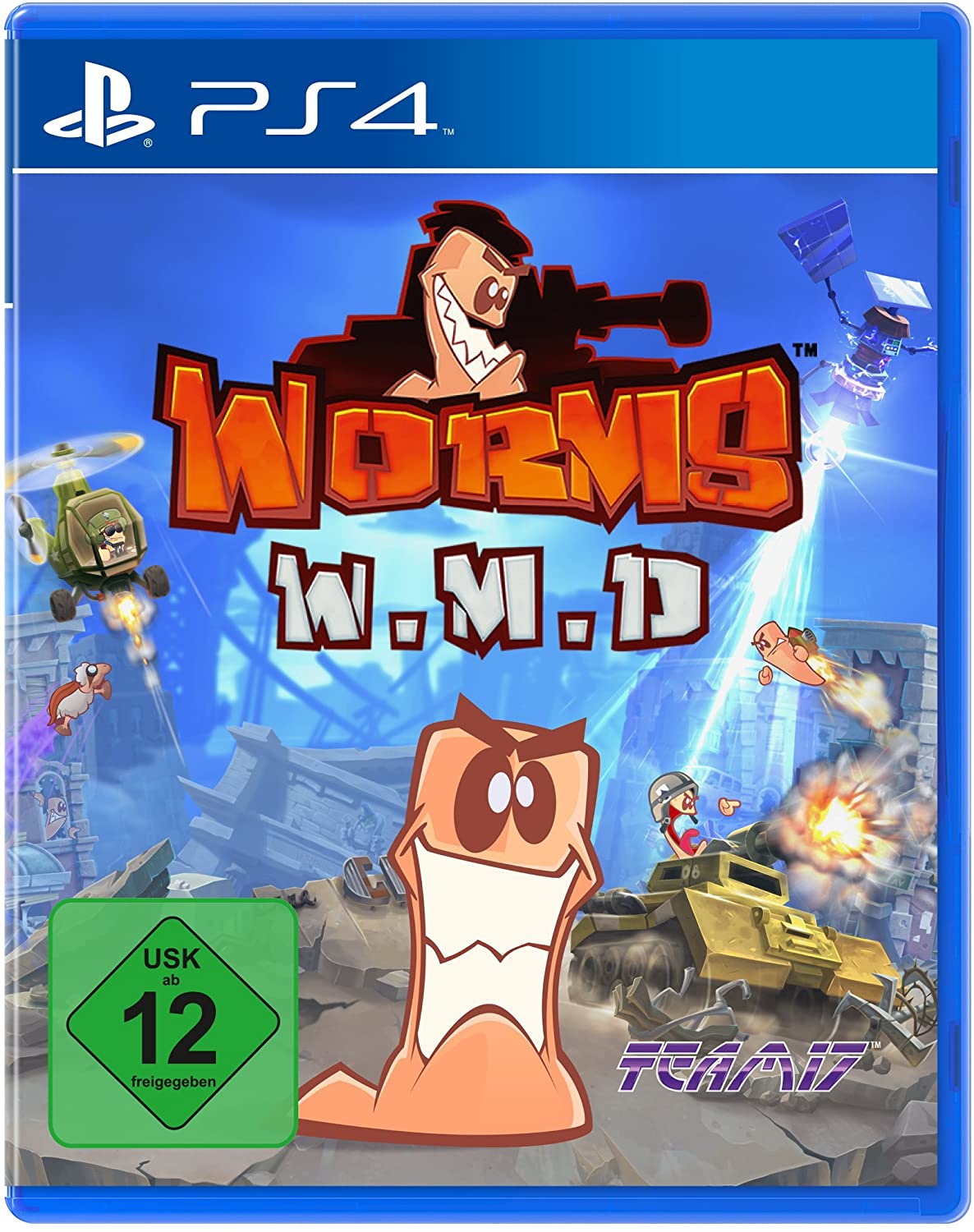 Worms W.M.D All Stars box art for Playstation 4