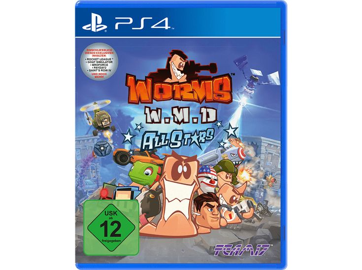 Worms W.M.D All Stars box art for Playstation 4