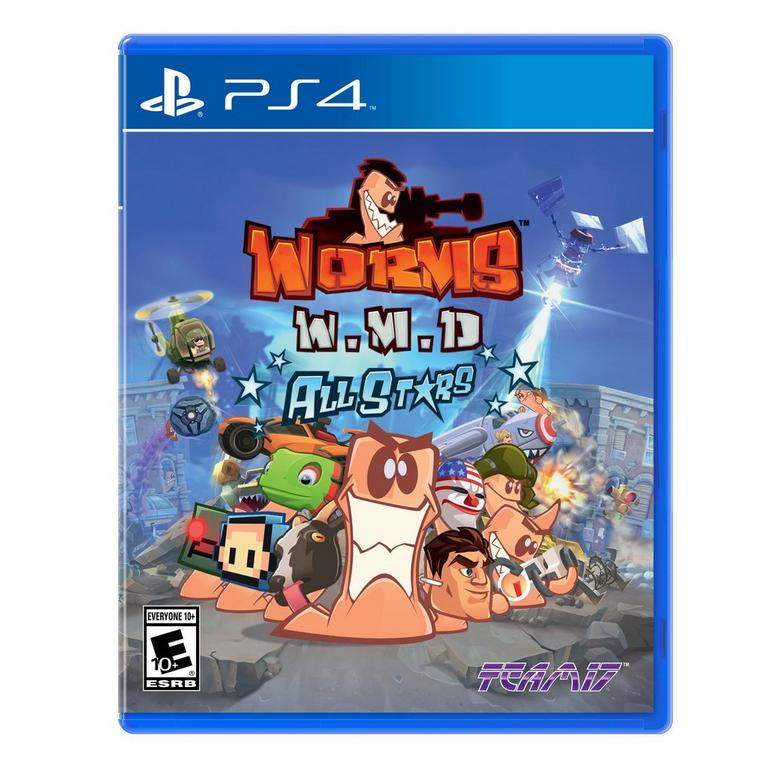 Worms W.M.D All Stars box art for Playstation 4