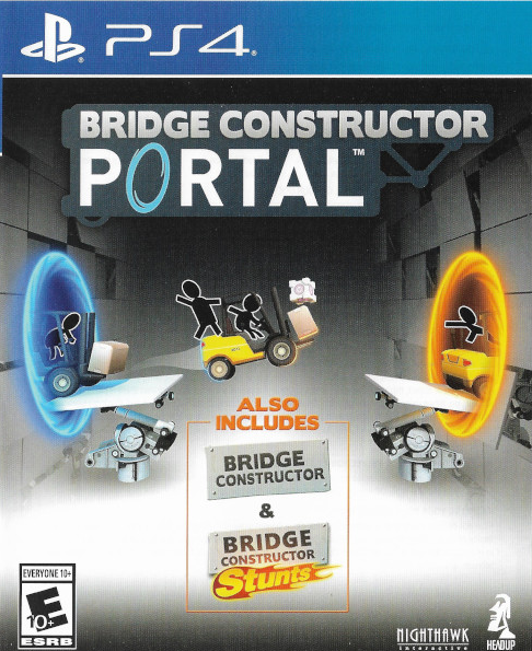 Bridge Constructor Portal box art for Playstation 4