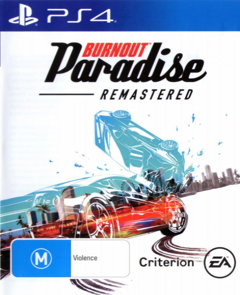 Burnout Paradise Remastered box art for Playstation 4