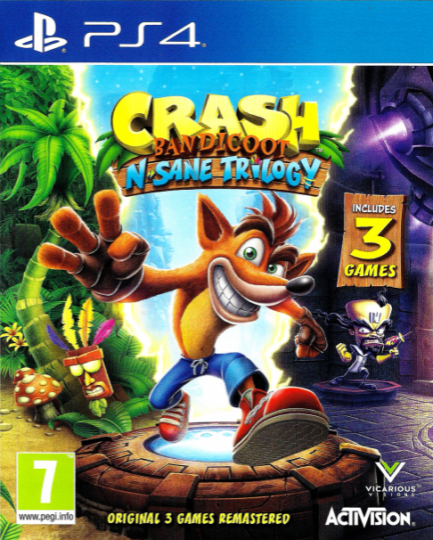 Crash Bandicoot N. Sane Trilogy box art for Playstation 4