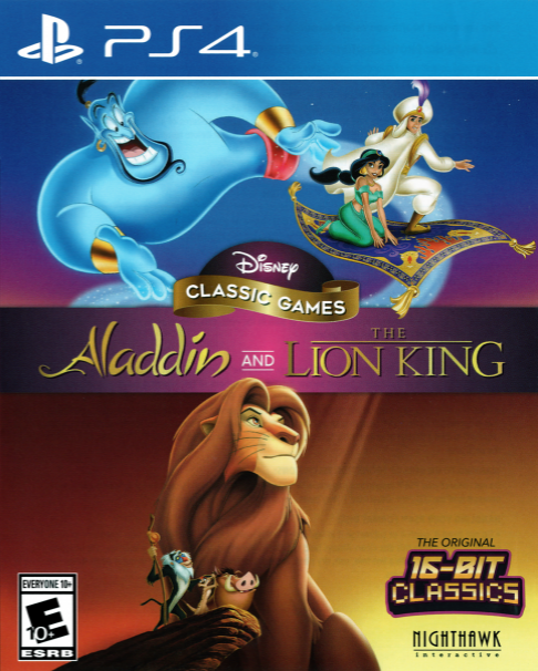 Disney Classic Games: Aladdin And The Lion King box art for Playstation 4