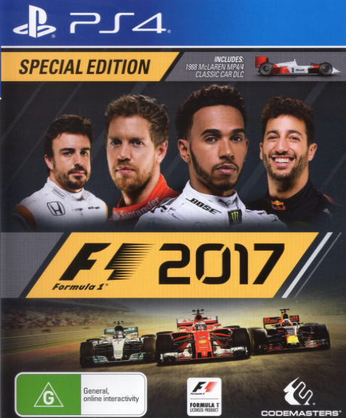 F1 2017 box art for Playstation 4