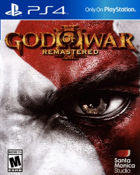 God of War III Remastered box art for Playstation 4