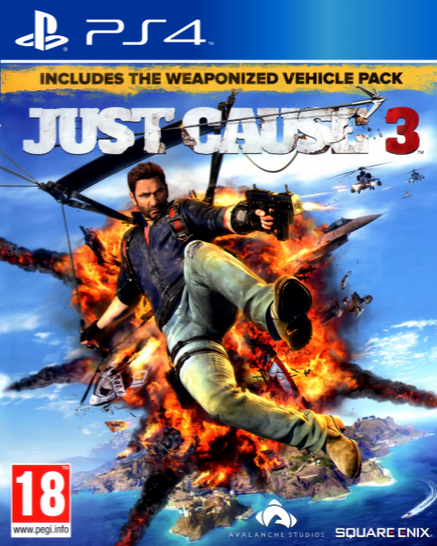 Just Cause 3 box art for Playstation 4