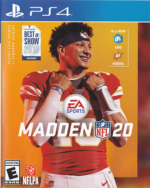 Madden NFL 20 box art for Playstation 4