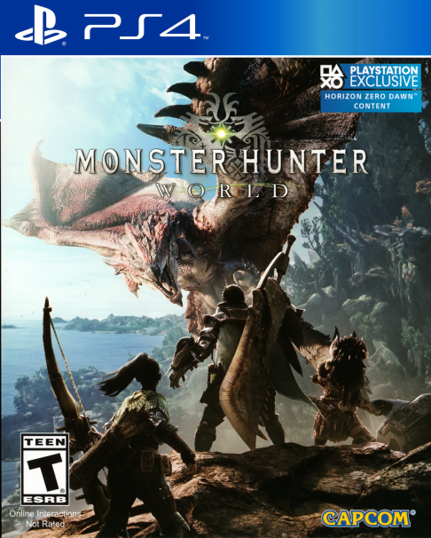 Monster Hunter World box art for Playstation 4