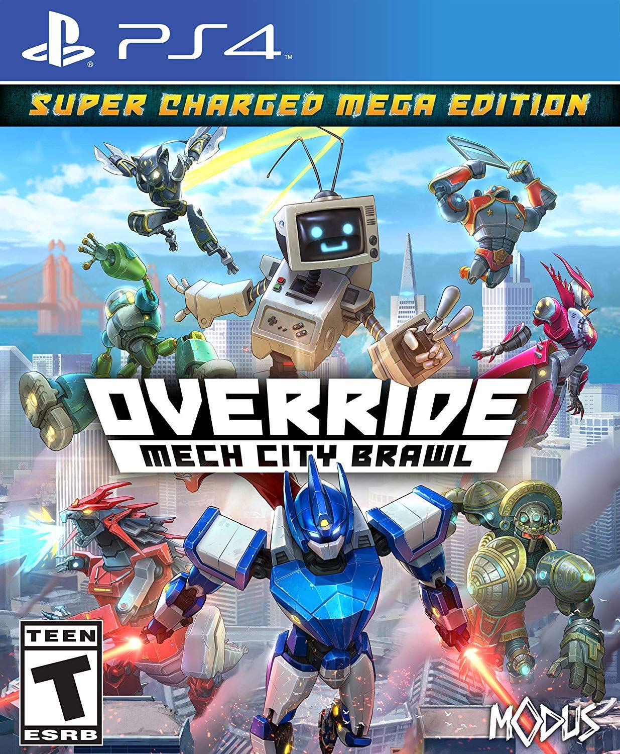 Override Mech City Brawl [Super Charged Mega Edition] box art for Playstation 4