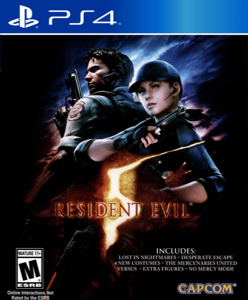 Resident Evil 5 box art for Playstation 4