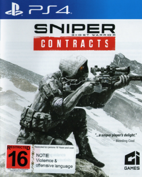Sniper Ghost Warrior Contracts box art for Playstation 4
