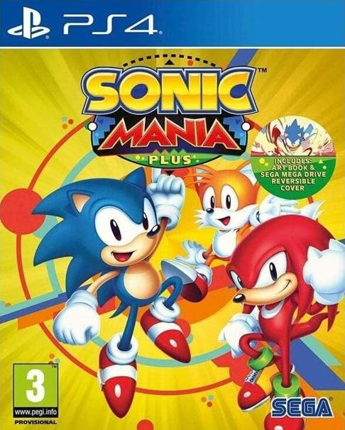 Sonic Mania Plus box art for Playstation 4