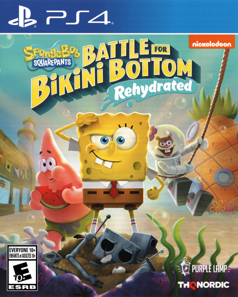SpongeBob SquarePants Battle For Bikini Bottom Rehydrated box art for Playstation 4
