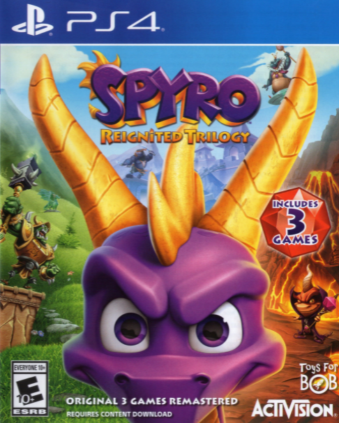 Spyro Reignited Trilogy box art for Playstation 4