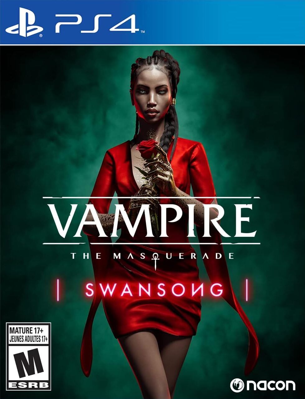 Vampire: The Masquerade Swansong box art for Playstation 4