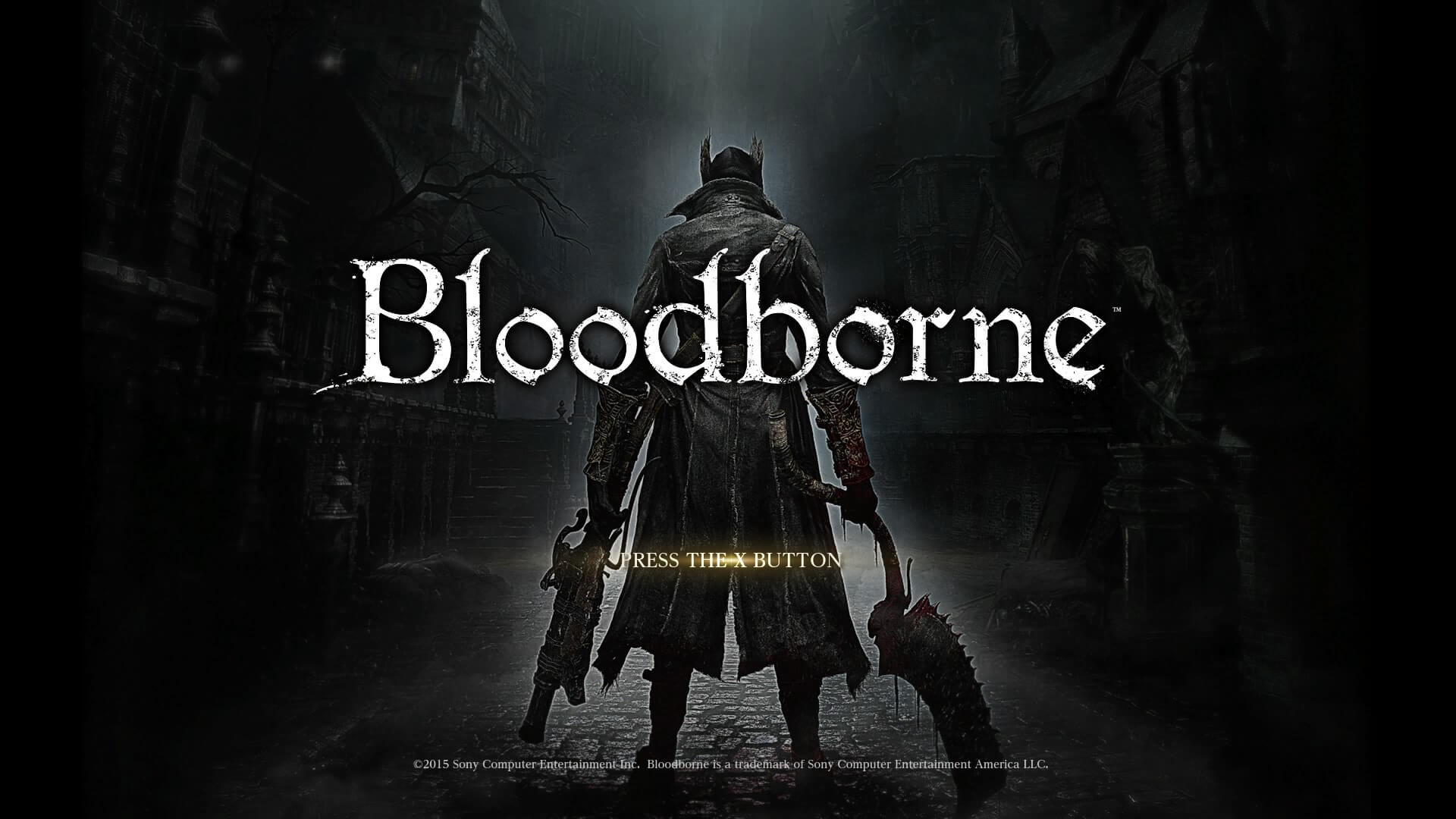 Bloodborne [Only On PlayStation] title screen for Playstation 4