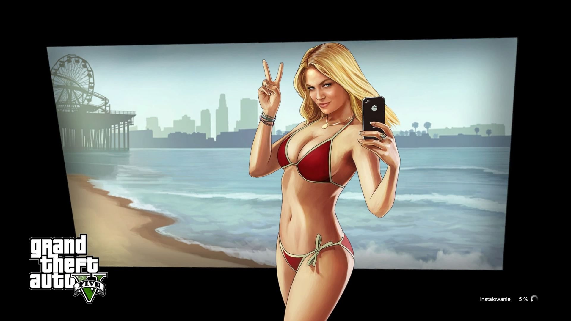 Grand Theft Auto V [Premium Edition] title screen for Playstation 4