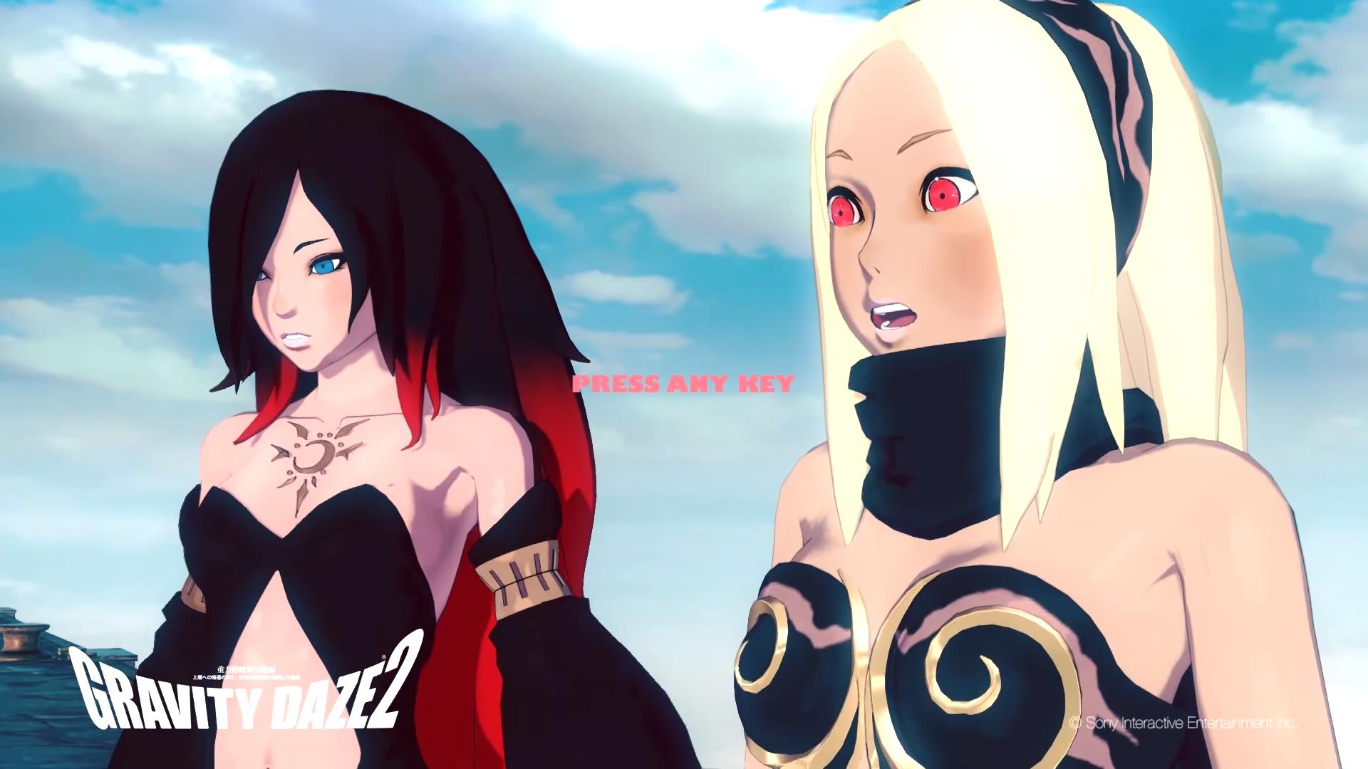Gravity Rush 2 title screen for Playstation 4
