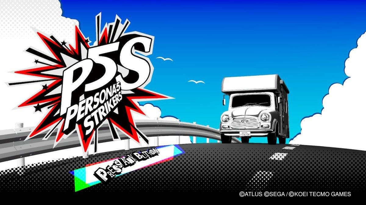Persona 5 Strikers title screen for Playstation 4
