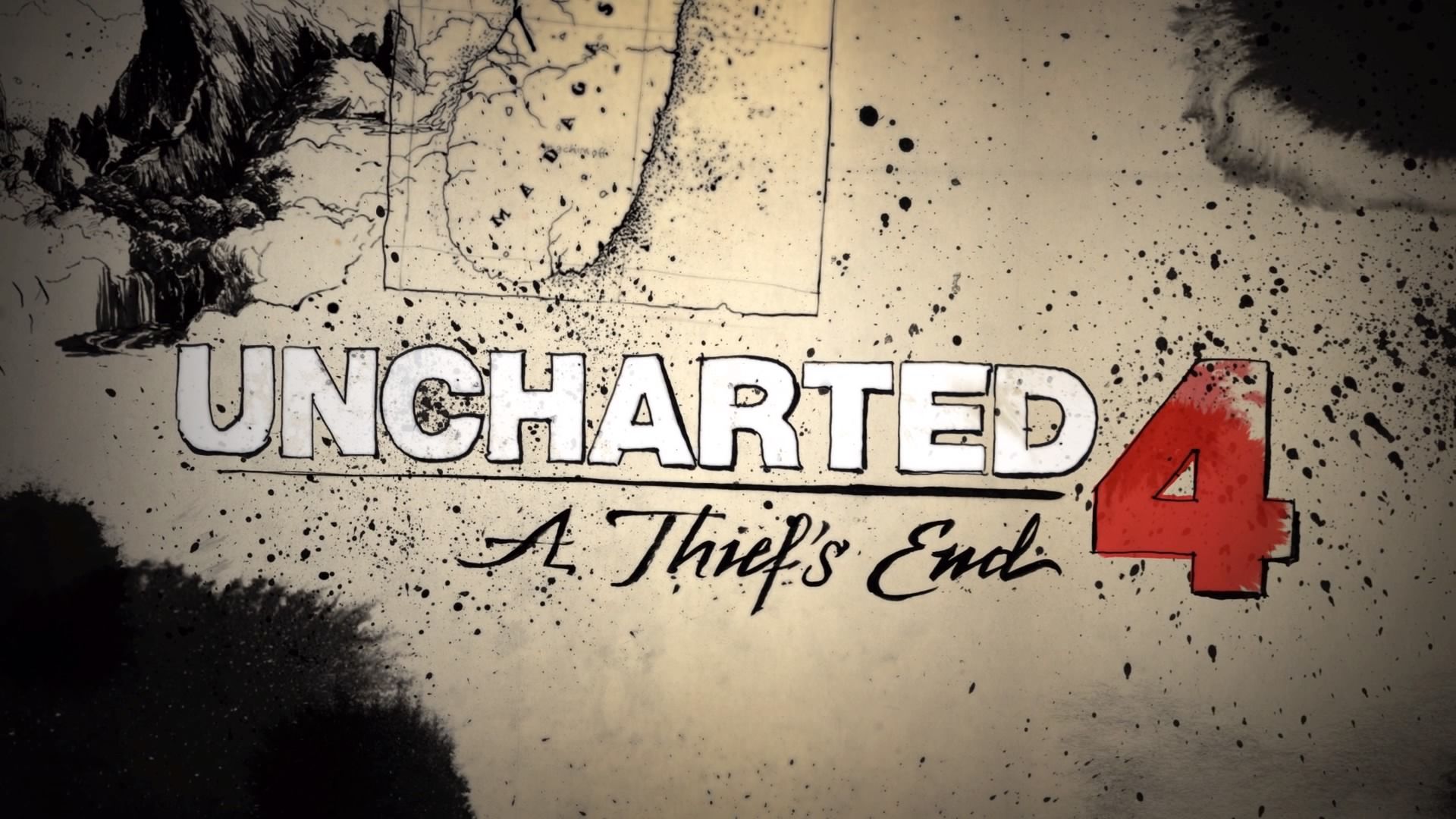 Uncharted 4 A Thief's End title screen for Playstation 4
