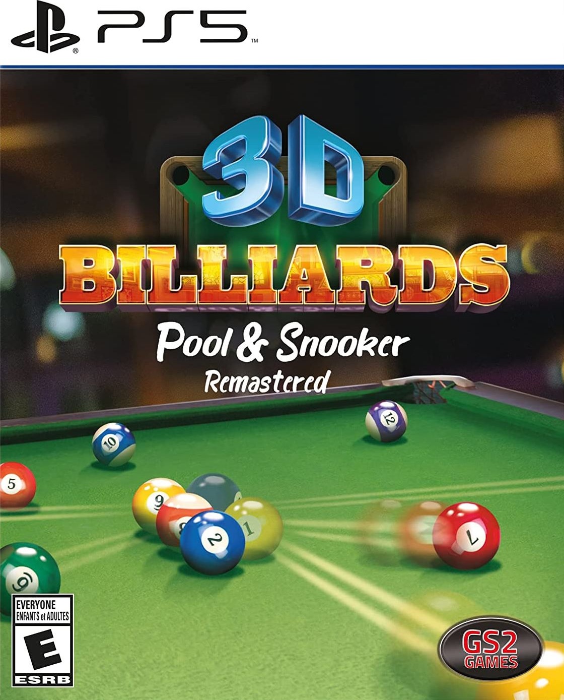 3D Billiards: Pool & Snooker Remastered box art for Playstation 5