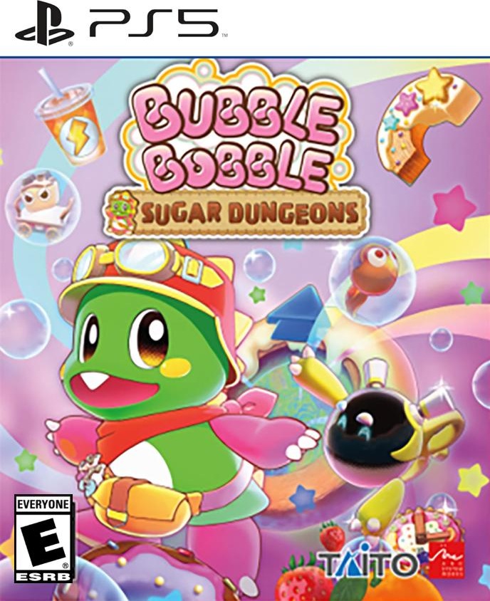 Bubble Bobble Sugar Dungeons box art for Playstation 5