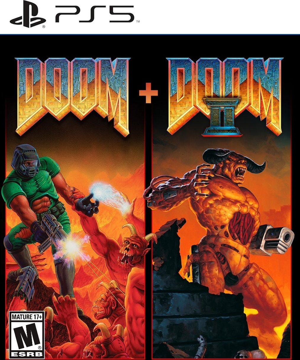 DOOM + DOOM II box art for Playstation 5
