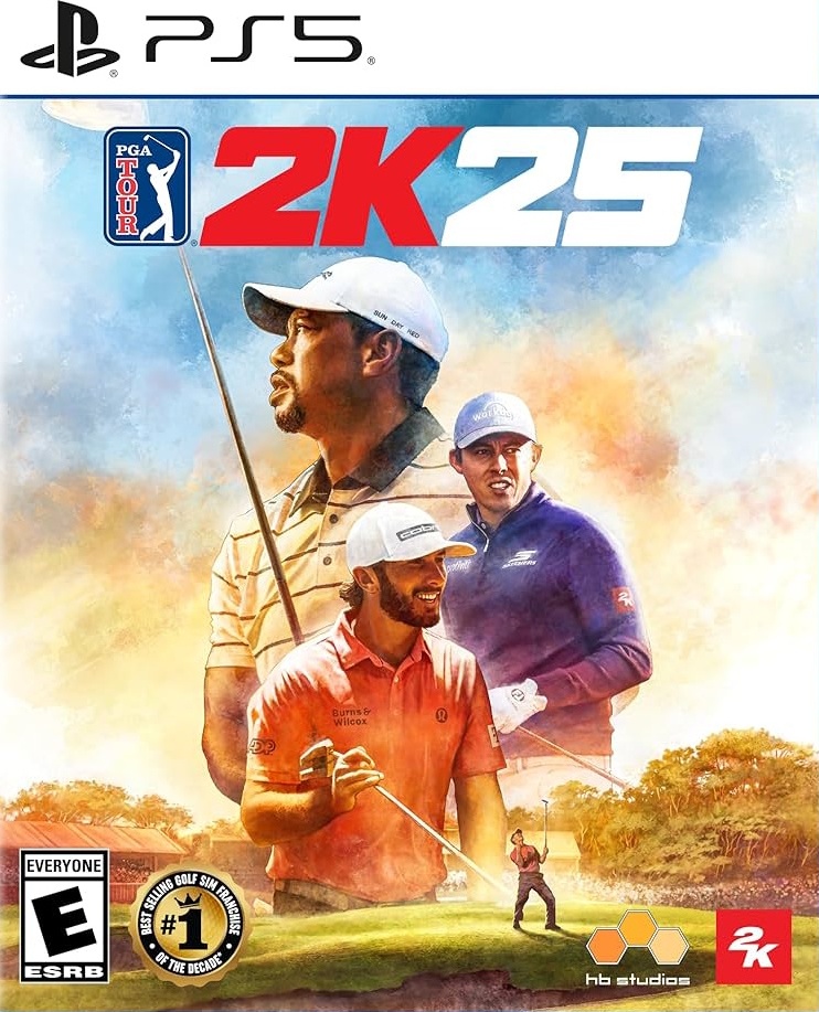 PGA Tour 2K25 box art for Playstation 5