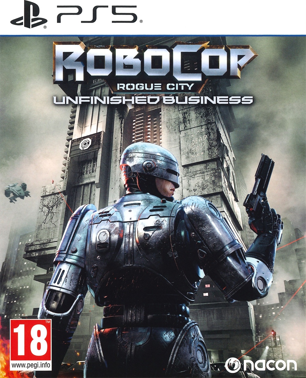 RoboCop: Rogue City Unfinished Business box art for Playstation 5