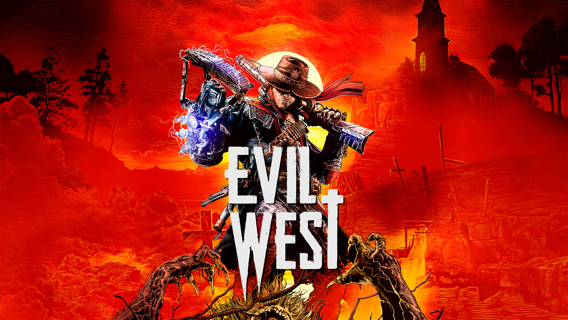 Evil West title screen for Playstation 5