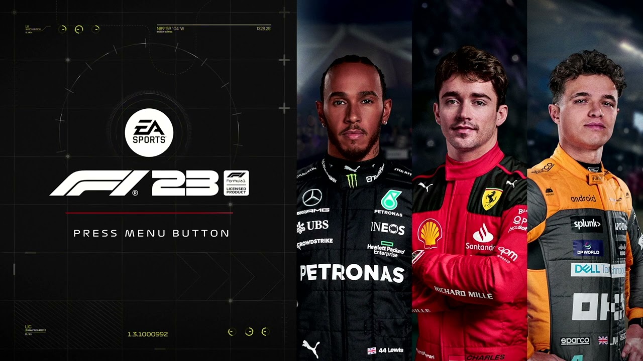 F1 23 title screen for Playstation 5