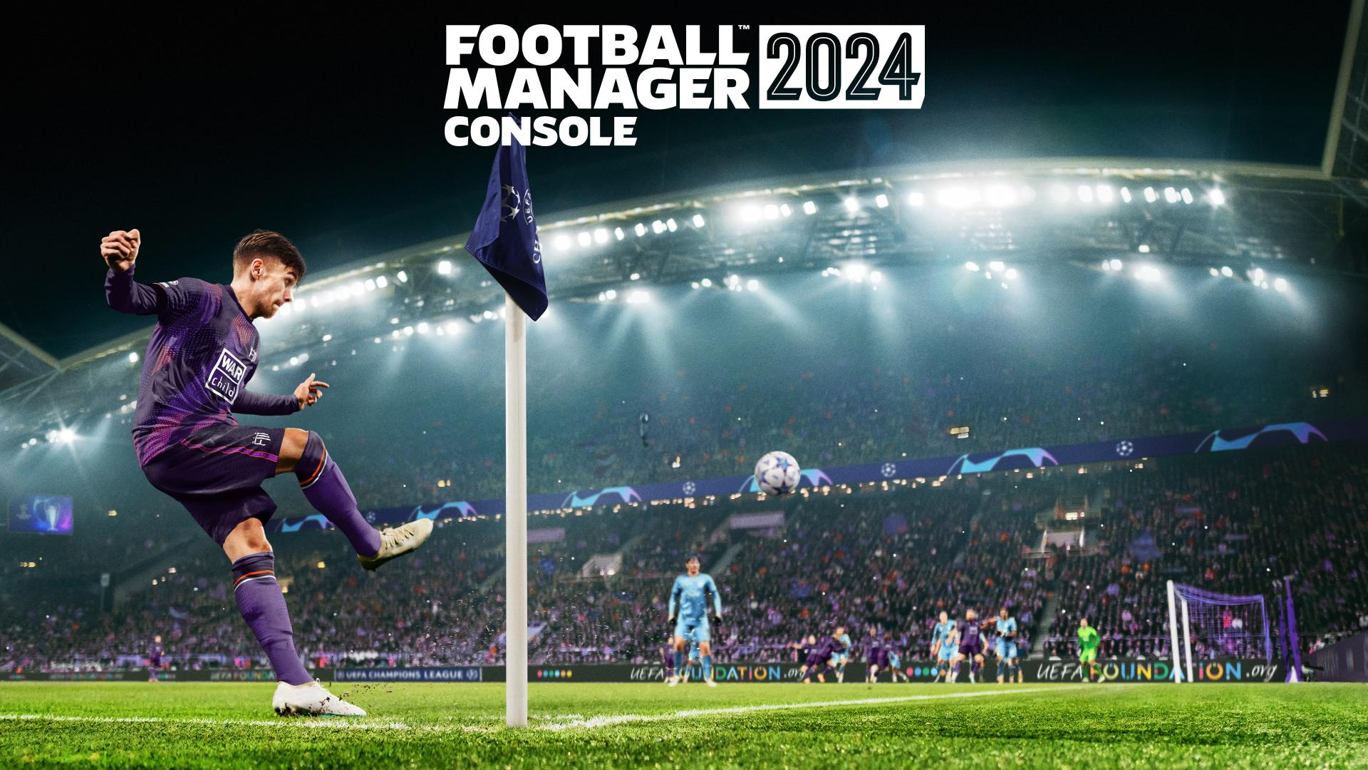 Football Manager 2024 title screen for Playstation 5